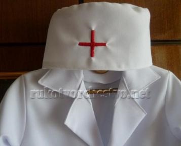 halat medical Dr. Dr. Dolittle, (costum de carnaval la copil de 2 ani) rukotvorchestvo halat medical Dr. Dr. Dolittle, rukotvorchestvo
