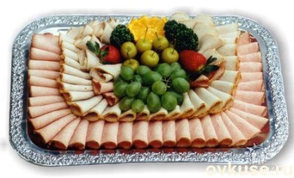 Tăierea pe masa festivă (carne, brânză) - rețete simple (de masă) Tăierea pe masa festivă (carne, brânză) - rețete simple,