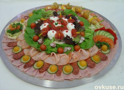Tăierea pe masa festivă (carne, brânză) - rețete simple (de masă) Tăierea pe masa festivă (carne, brânză) - rețete simple,