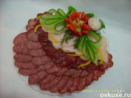 Tăierea pe masa festivă (carne, brânză) - rețete simple (de masă) Tăierea pe masa festivă (carne, brânză) - rețete simple,