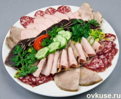 Tăierea pe masa festivă (carne, brânză) - rețete simple (de masă) Tăierea pe masa festivă (carne, brânză) - rețete simple,