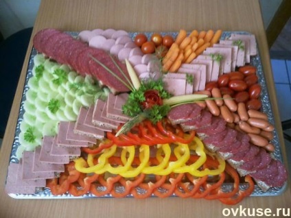 Tăierea pe masa festivă (carne, brânză) - rețete simple (de masă) Tăierea pe masa festivă (carne, brânză) - rețete simple,