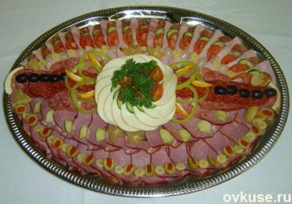 Tăierea pe masa festivă (carne, brânză) - rețete simple (de masă) Tăierea pe masa festivă (carne, brânză) - rețete simple,