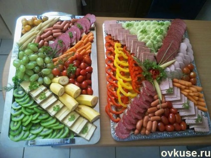 Tăierea pe masa festivă (carne, brânză) - rețete simple (de masă) Tăierea pe masa festivă (carne, brânză) - rețete simple,
