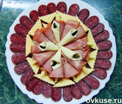 Tăierea pe masa festivă (carne, brânză) - rețete simple (de masă) Tăierea pe masa festivă (carne, brânză) - rețete simple,