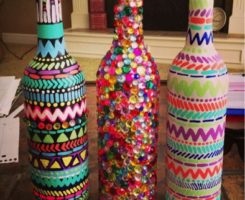 sticla de Anul Nou cu mâinile 27 de idei neobișnuite (Crăciun sticle decorate) sticla de Anul Nou cu mâinile 27 de idei neobișnuite