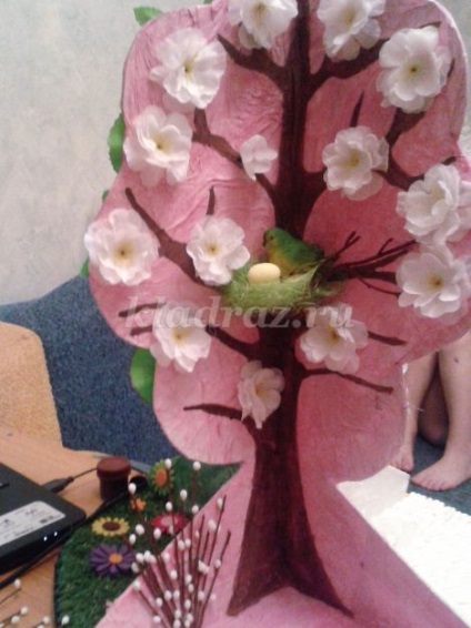 copac tridimensional realizat din carton cu mâinile lor (Lyudmila) copac tridimensional realizat din carton cu mâinile lor