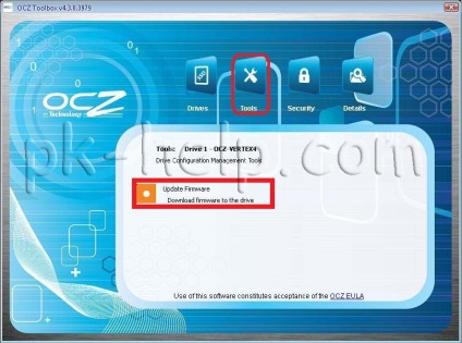ssd unitate actualizare firmware OCZ vertex 4, vertex 3, agilitate 4, agilitate 3, vector, etc.