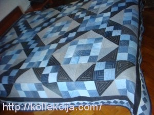Quilt din blugi vechi (de cusut) Quilt din blugi vechi