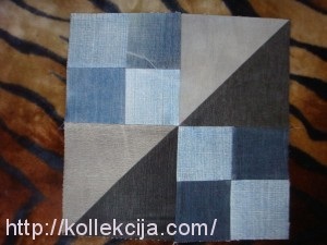 Quilt din blugi vechi (blugi) Quilt din blugi vechi