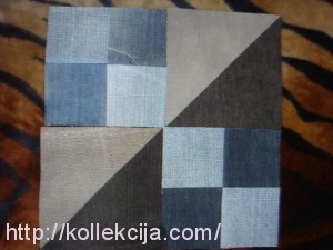 Quilt din blugi vechi (de cusut) Quilt din blugi vechi