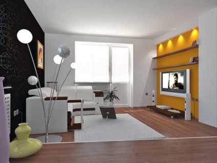 Decorarea camera de zi - o fotografie într-un stil modern (de finisare) Decorarea camera de zi - o fotografie într-un stil modern,
