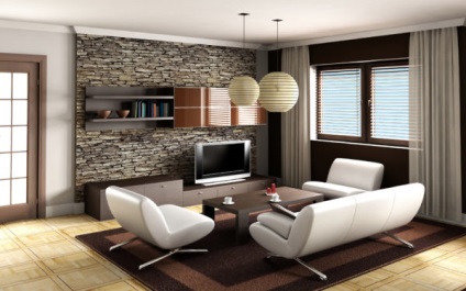Decorarea camera de zi - o fotografie într-un stil modern (de finisare) Decorarea camera de zi - o fotografie într-un stil modern,