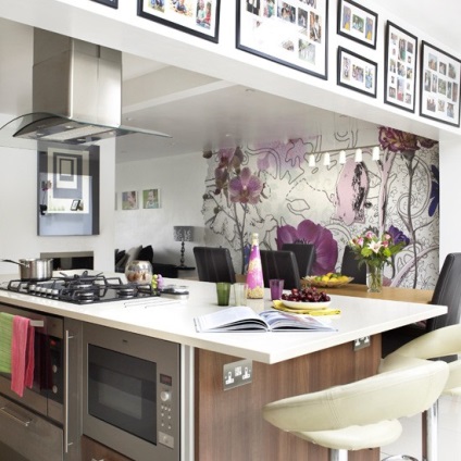 Decorarea pereților cu bucătărie tapet, 25 fotografie (tapet) Decorarea pereților cu bucătărie tapet, 25 fotografii