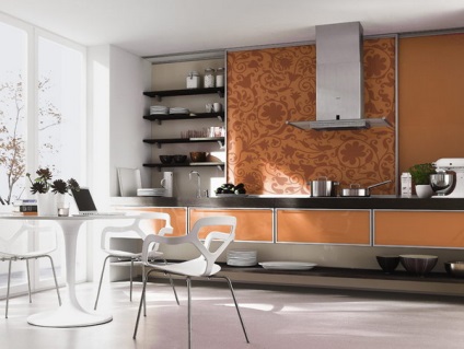 Decorarea pereților cu bucătărie tapet, 25 fotografie (gol) Decorarea pereților cu bucătărie tapet, 25 fotografii