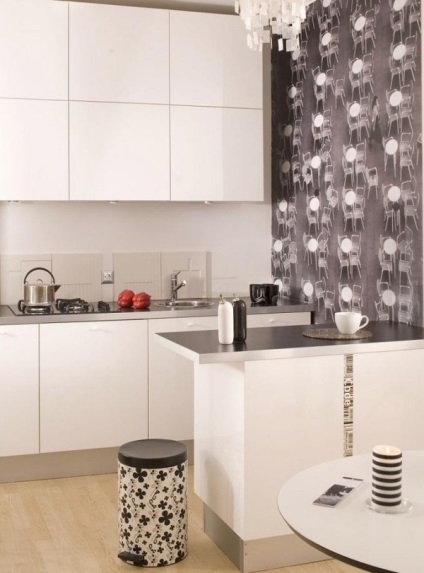 Decorarea pereților cu bucătărie tapet, 25 fotografii (poze) Decorarea pereților cu bucătărie tapet, 25 fotografii