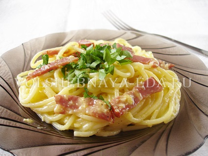 carbonara paste, cu magie fotografii reteta (Carbonara) Paste carbonara, cu magie fotografii reteta