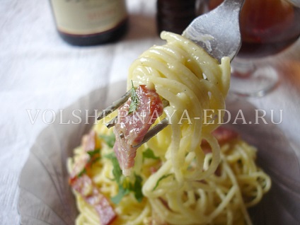 reteta carbonara Paste cu fotografie, magie (reteta) Paste carbonara, cu magie fotografii reteta