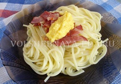 Paste carbonara, cu fotografii magice reteta (pasta) Paste carbonara, cu magie fotografii reteta