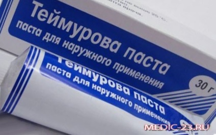 Teymurova compoziția de pastă, indicații de utilizare, efecte secundare (paste) Teymurova compoziția de pastă, indicații de utilizare, efecte secundare