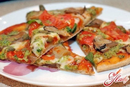 Pizza cu ciuperci (ulei de măsline) Pizza cu ciuperci