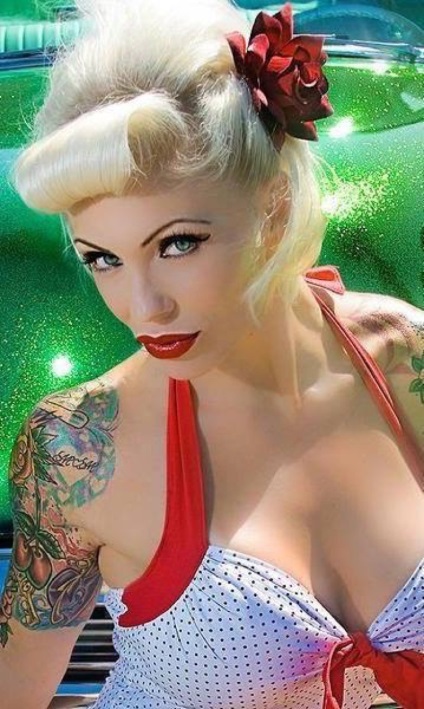Hairstyle pin-up (PIN up) 105 Fotografii (coafuri) Hairstyle pin-up (PIN up) 105 fotografii