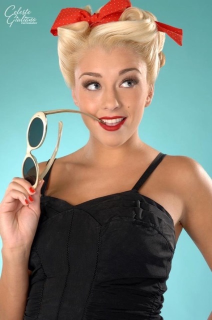 Hairstyle pin-up (PIN up) 105 Fotografii (coafuri) Hairstyle pin-up (PIN up) 105 fotografii