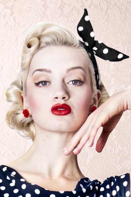 Hairstyle pin-up (PIN up) 105 Fotografii (coafuri) Hairstyle pin-up (PIN up) 105 fotografii