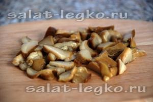 salată simplă cu ciuperci și roșii (roșii) O salata simpla cu ciuperci și roșii