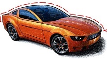 Desenați 3d-mașină (construit în perspectivă dreapta) Desenați 3d-car