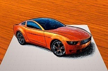 Desenați 3d-car (grafica 3D) Desenați 3d-car