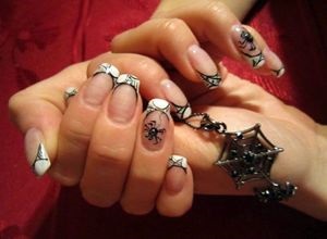 Cifrele de pe web cuie păianjen (cum să atragă o pânză de păianjen pe unghii) Cifrele pe unghii pânzele de păianjen