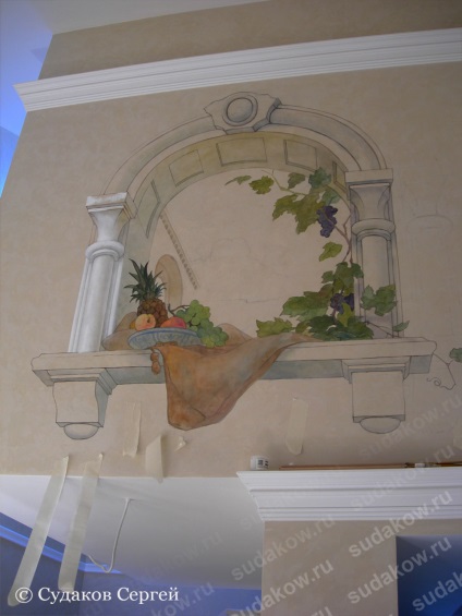 Pictura buturugă o imitație a ferestrei (pictura pe perete) Pictura Inconvenient imitație ferestre