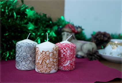 lumânări pictura - lumina soarelui (Mehendi stil de pictură) lumanari pictura - luminii solare
