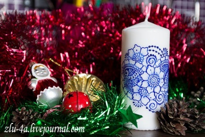 lumânări pictura - lumina soarelui (Mehendi stil de pictură) lumanari pictura - luminii solare
