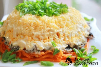 Salata verde și ciuperci coreeană morcov (gătit) Salata cu ciuperci și morcov coreeană