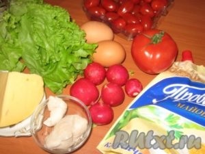 Salata cu carne de pui si susan - pregătirea pas cu pas, cu fotografii