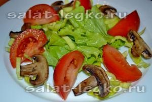 Salata de susan, carne de pui si ciuperci (ciuperci susan pui) Salata de pui cu susan si ciuperci
