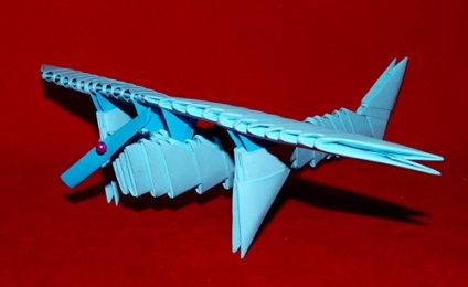 Origami plan (origami modular de artă) avion origami