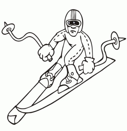 Slalom, slalom urias, schi alpin (în jos) Slalom, slalom urias, schi alpin