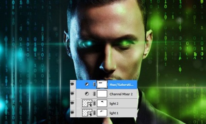 Crearea unui efect de matrice în imaginile în Photoshop (o perie moale negru) Creați un efect de matrice pe fotografii în Photoshop