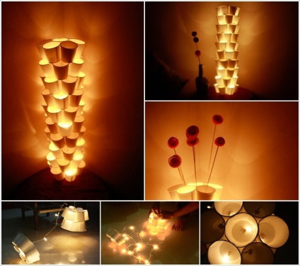 Lampa de hârtie cu mâinile (hârtie) Lampa de hârtie cu mâinile