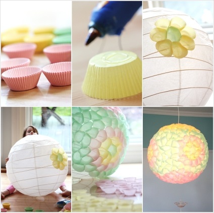 Lampa de hârtie cu mâinile (mâini) Lampa de hârtie cu mâinile