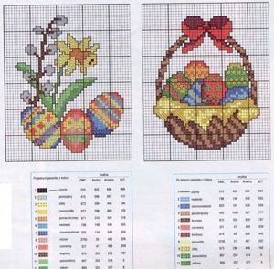 schema de cruciulițe pe tema Paști (ouă de Paști) schema de cruciulițe pe tema Paștelui
