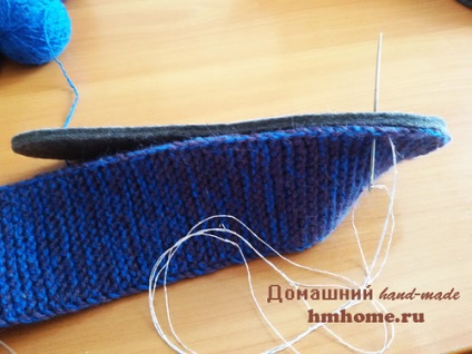 Papuci de casă tălpi de tricotat - realizate manual de casa (papuci) Papuci de casă tălpi de tricotat - hand-made acasă