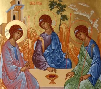 Trinity cu privire la semnificația sărbătorii, îngenunchind rugăciune, veșminte verzi de viață ortodoxă (sens) Trinity cu privire la semnificația sărbătorii, rugăciunea în genunchi, veșminte verzi, viața ortodoxă