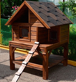 Case în aer liber cat si cabina din lemn (cabina) Case pisică în aer liber și cabine din lemn