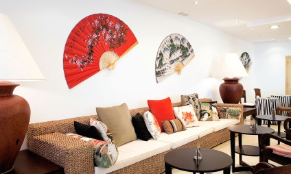 Ventilatorul de pe perete o hârtie mare chineză sau japoneză decorative ca atarna de Feng Shui (decorativ) Ventilatorul de pe perete o hârtie mare chineză sau japoneză decorative ca atarna de Feng Shui