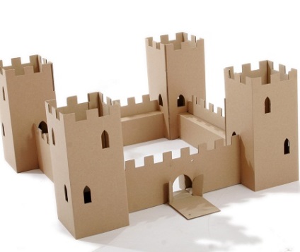 Замъкът на снимката на кутията - занаяти, изработени от картон с ръцете си  100 снимки, 13 микрона идеи и видео