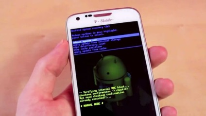 de recuperare a sistemului Android 3e - ce să facă pentru a formata dispozitivul